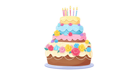 birthday cake isolated on white