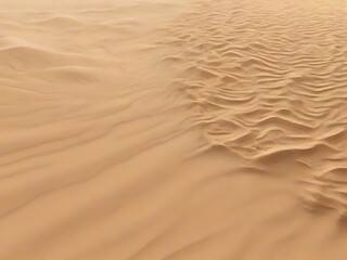 Close up of rippled sand dunes in a desert landscape