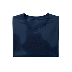 Folded Navy Blue T-Shirt Ready to Wear.
