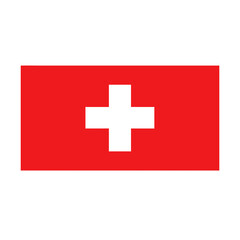 Obraz premium switzerland flag button