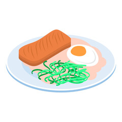 Ramen soup bowl isometric Concept, Shio Ramen vector design, Oriental cuisine symbol, Top dishes recipes Sign, Food exploration illustration 