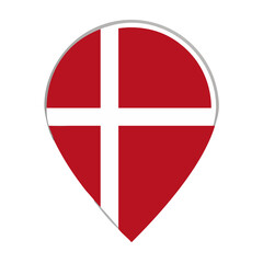 Obraz premium denmark flag button