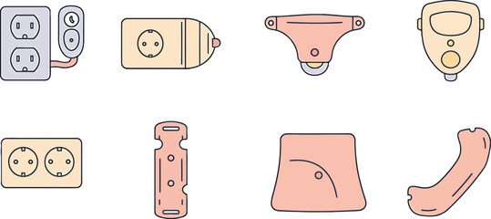 Pastel Illustration Of Everyday Objects