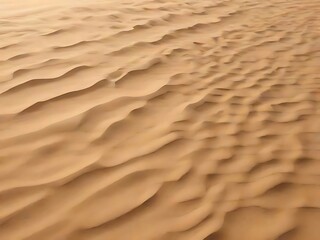 Close up of rippled sand dunes in a desert landscape