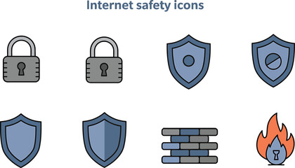 Pixel Art Internet Safety Icons