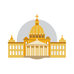 vector illustration of the cathedral of st petersburg