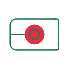 target with flag of japan