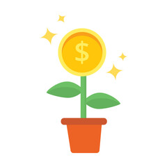 Growing Money Plant With Dollar Coin