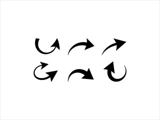 Curve arrow set vector illustration