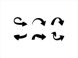 Curve arrow set vector illustration