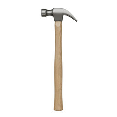 Claw hammer with a wooden handle for construction