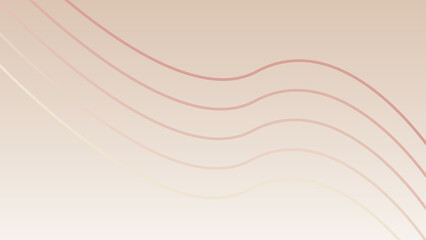 Elegant Wavy Lines Flowing Across a Soft Rose and Beige Gradient