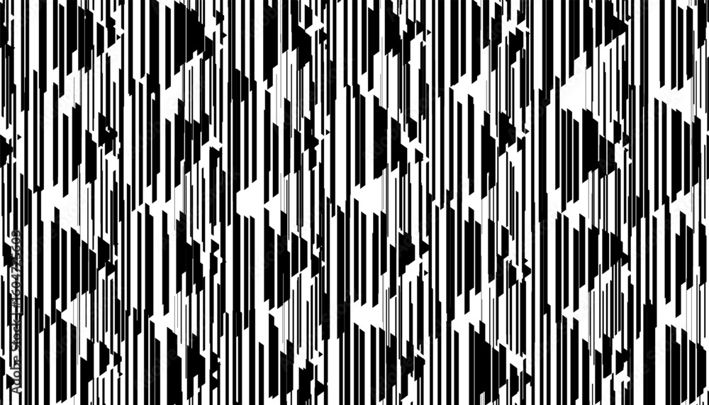 Poster black and white abstract and grunge lines pattern with sharp shape for sporty background and jersey 