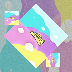 sky and flying illustration design