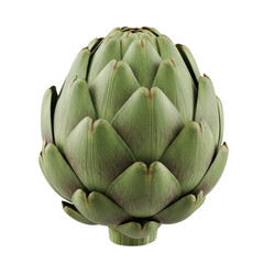 Obraz premium 3D Render of a Fresh Artichoke on transparent background