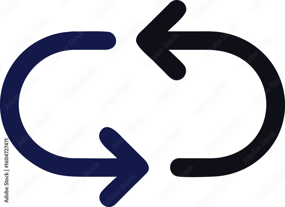 Poster circular arrows symbol refresh repeat