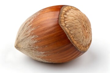 hazelnut on white background