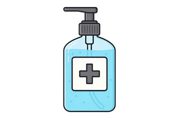 Obraz premium vector illustration of a bottle of hand sanitizer