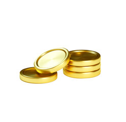 Shiny Golden Coins Stack Isolated on Black Background: Wealth Concept