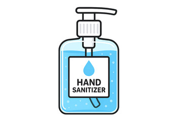 vector illustration of a bottle of hand sanitizer