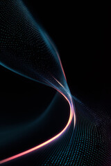 Professional dark-themed background featuring glowing lines and abstract digital background