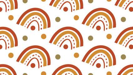 Abstract organic rainbow pattern terracotta