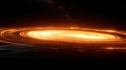 Fiery spiral galaxy in deep space (1)