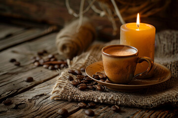 A stylish cafe setting with a tasty tea, generative ai concept