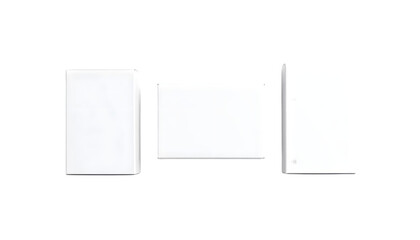 Set of Three Pharmaceutical Packaging Boxes in Varying Formats &ndash; Horizontal Mockup View

