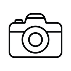 Vintage Camera Icon Outline for Photography Themes and Creative Projects
