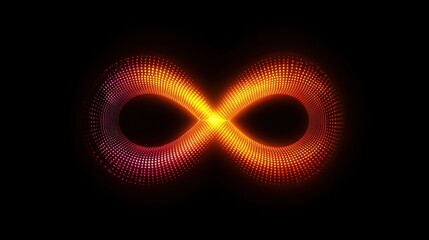 Glowing infinity symbol