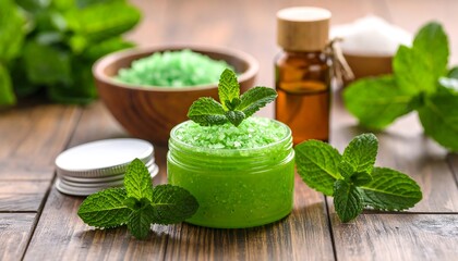 Mint spa salts and scrub
