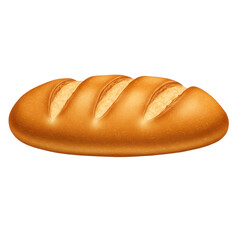 Freshly baked loaf of bread with golden crust, placed on a wooden surface, ready for serving