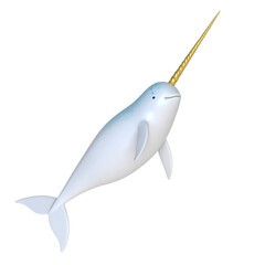 Obraz premium an animated unicorn with a whale body flying through the air