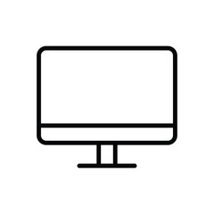 Minimalist Computer Monitor Icon for Digital Design and Web Development