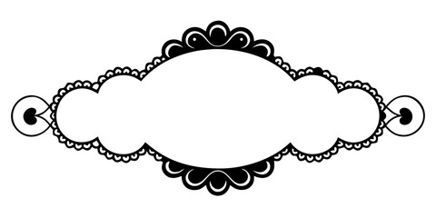 Sophisticated Black Lace Line Art Divider &ndash; Stylish Vector Element for Modern Layouts (2)
