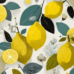 seamless pattern with lemons