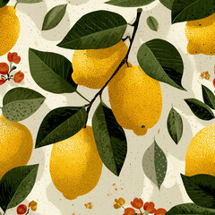 seamless pattern with lemons