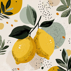 seamless pattern with lemons