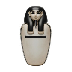 Ancient Egyptian canopic jar with human head