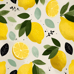 seamless pattern with lemons