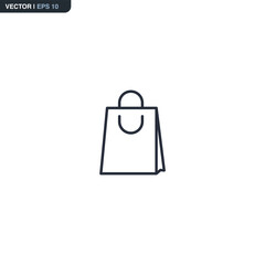 Shopping bag, linear style sign for mobile concept and web design