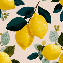 seamless pattern with lemons