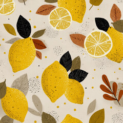 seamless pattern with lemons