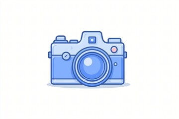 Surreal Blue Camera Photography: Vintage-Inspired Artistic Imagery with a Modern and Dreamy Digital Art Focus