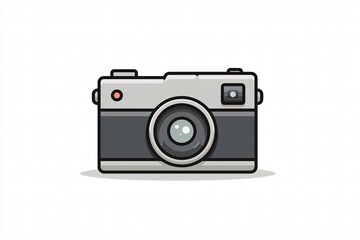 Vintage Retro Camera Photography: Monochrome Lens Focus for Creative and Artistic Memories Composition