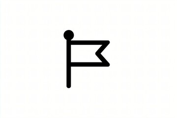 Minimalist Flag Icon Vector: Symbolic Emblem for Communication and Branding with Abstract Significance and Modern Aesthetics