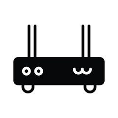 Minimalistic Illustration of a Cute Cartoon Wi-Fi Router Design