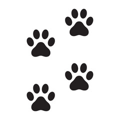Illustration of a dog paw print on a white background