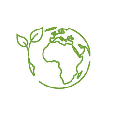 ecology earth planet globe icon isolated on white background